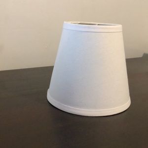 Small White Linen Lampshade